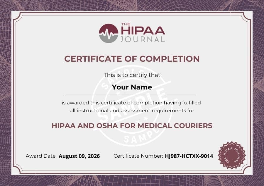HIPAA and OSHA Certification for Medical Couriers