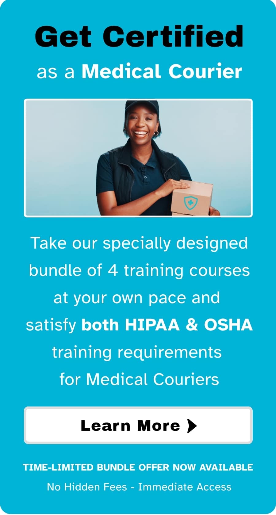 Get Your Medical Courier Certificate Get Your HIPAA and OSHA Medical Courier Certificate